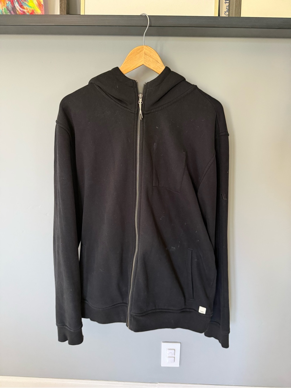 Vuori Black Full-Zip Hoodie